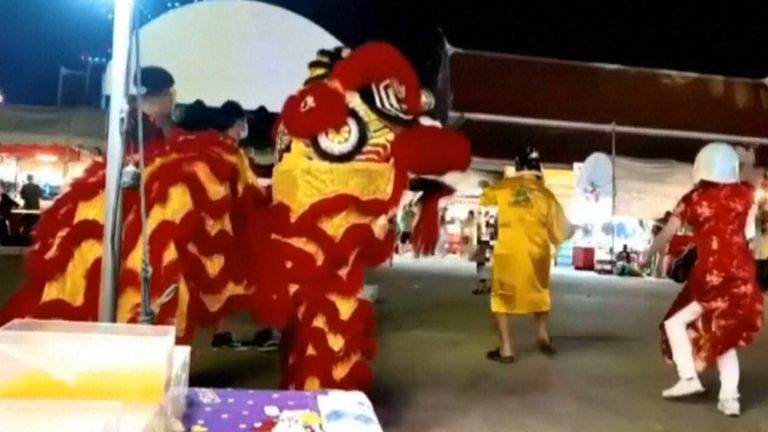 Thai Police Use Lion Dance Costume to Capture Serial Burglar at Lunar New Year Fair