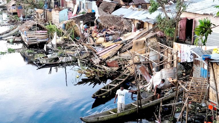 Damage from Cyclone Gezani in Toamasina. Pic: Reuters