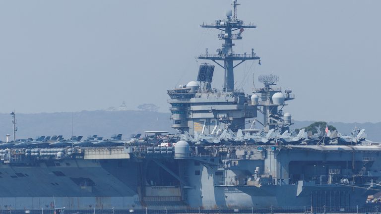 The USS Abraham Lincoln in San Diego. File pic: Reuters 