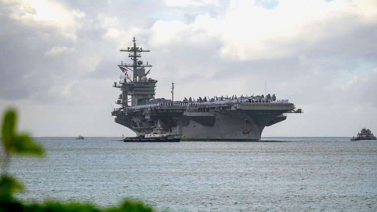 Trump dismisses concerns about USS Abraham Lincoln conditions as carrier nears nine months at sea; Navy says no rise in suicide attempts