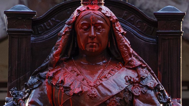 Queen Victoria Statue Vandalised with Red Paint in Belfast Hospital Grounds
