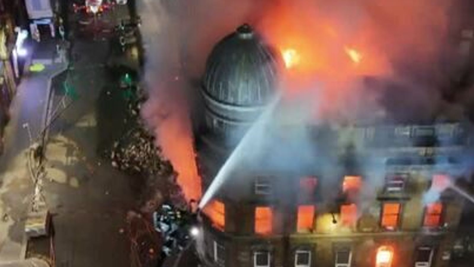 Fire crews fight blaze as huge fire shuts Scotland's busiest train station indefinitely