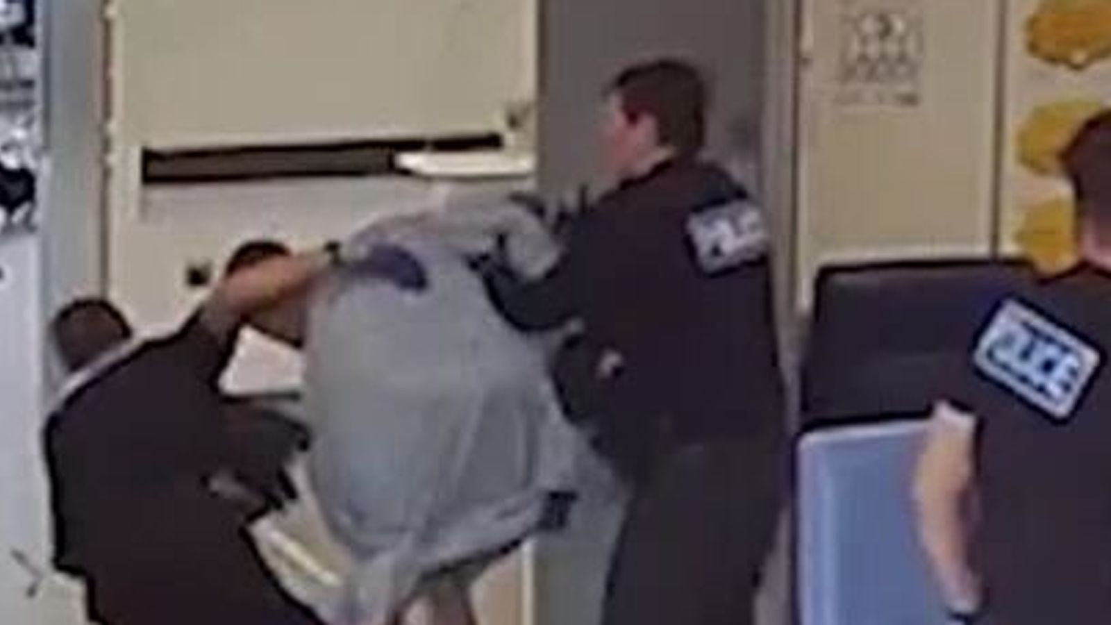 CCTV captures moment police officer was attacked and knocked unconscious in hospital