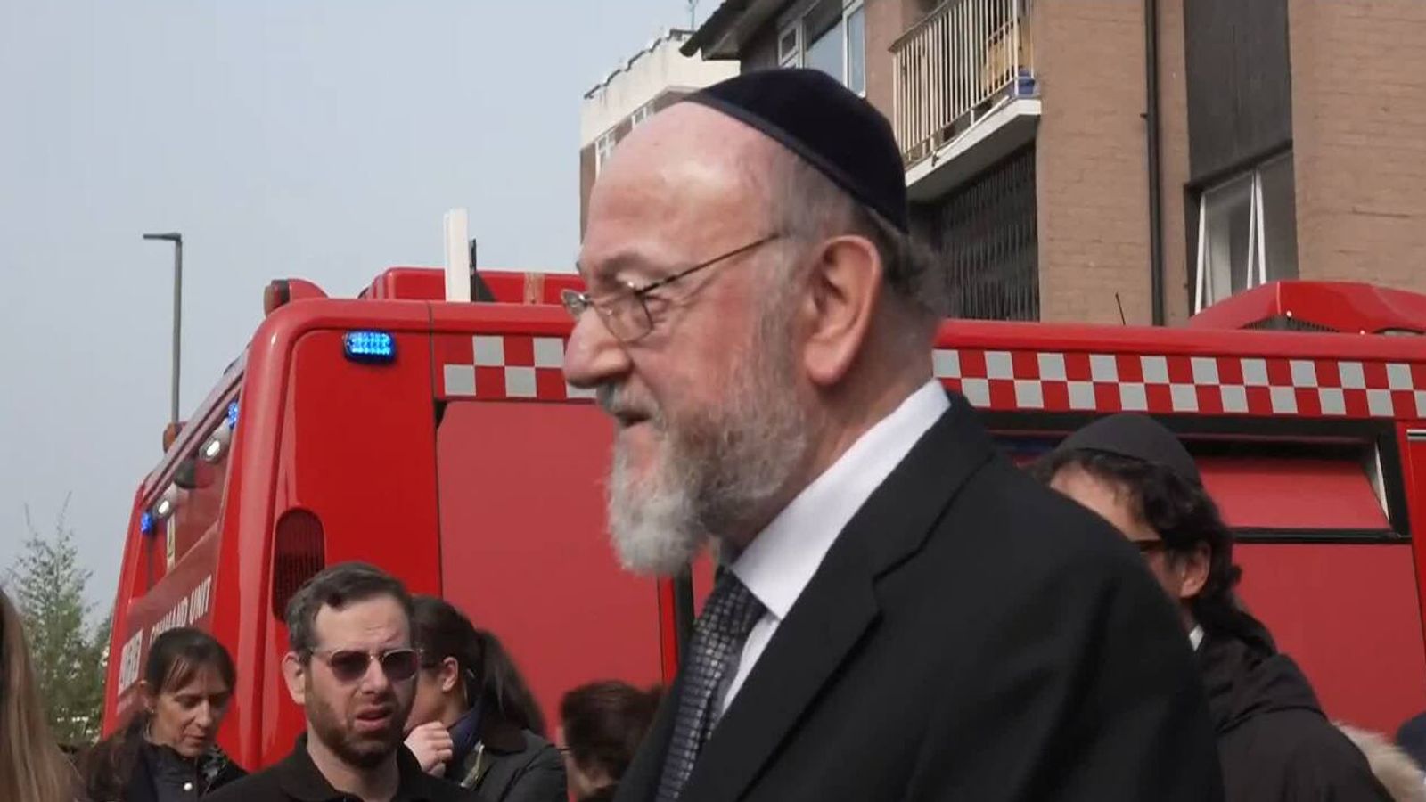 Ambulance arson an 'act of deep evil', says Chief Rabbi