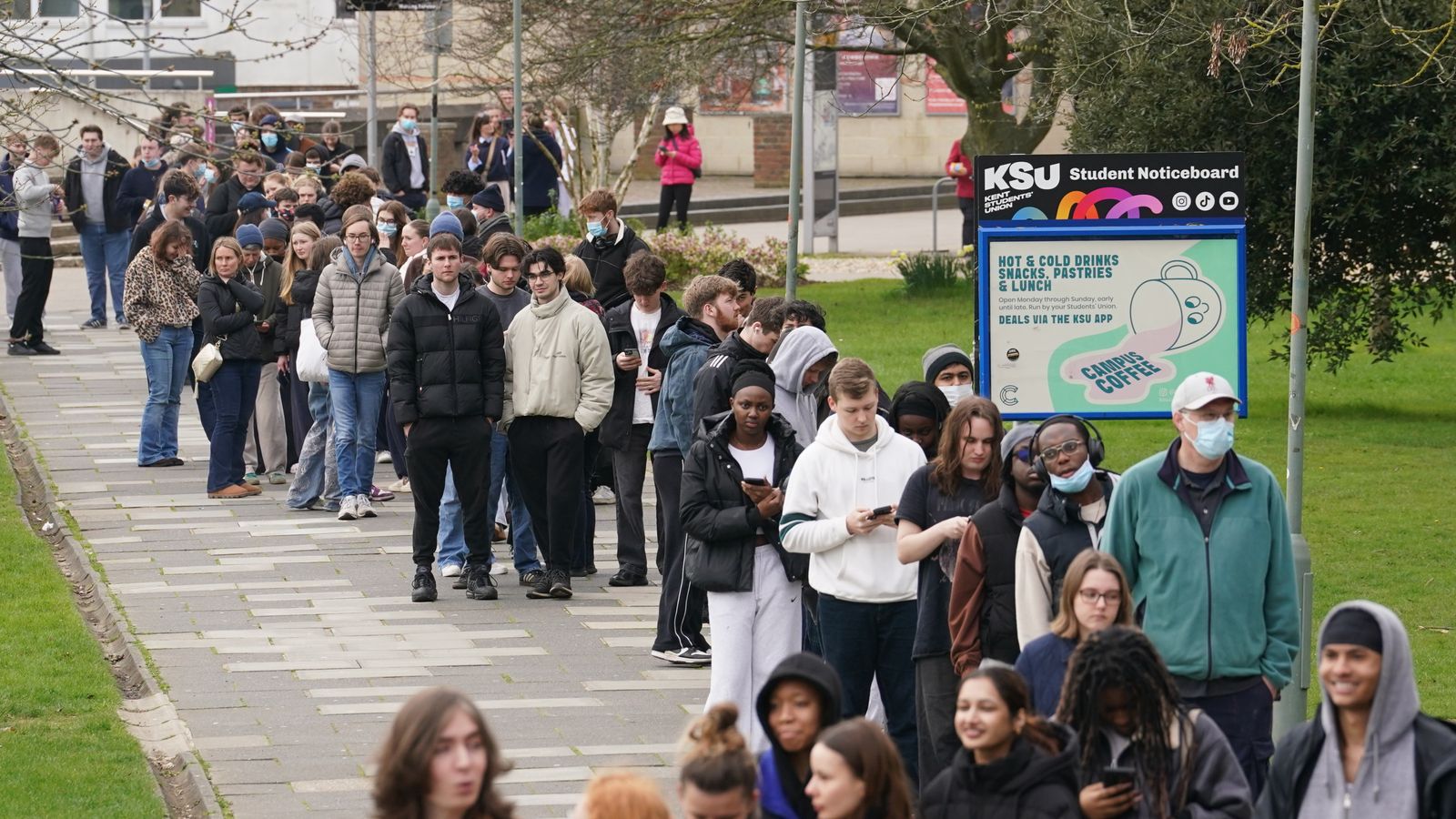 A view of the Kent area where students are affected by the meningitis outbreak