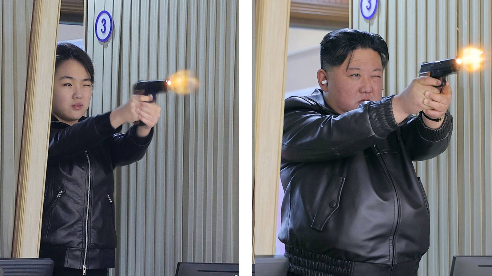 Kim Jong Un and teenage daughter fire guns as North Korea debuts new weapon