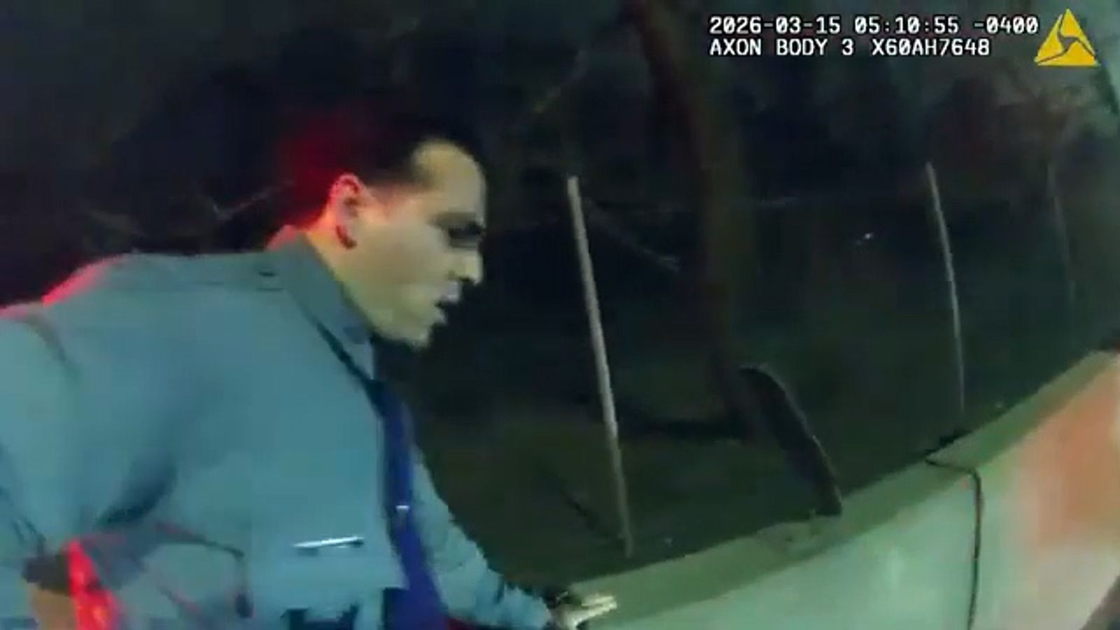 Police officer walks away after being struck by car during traffic stop ...