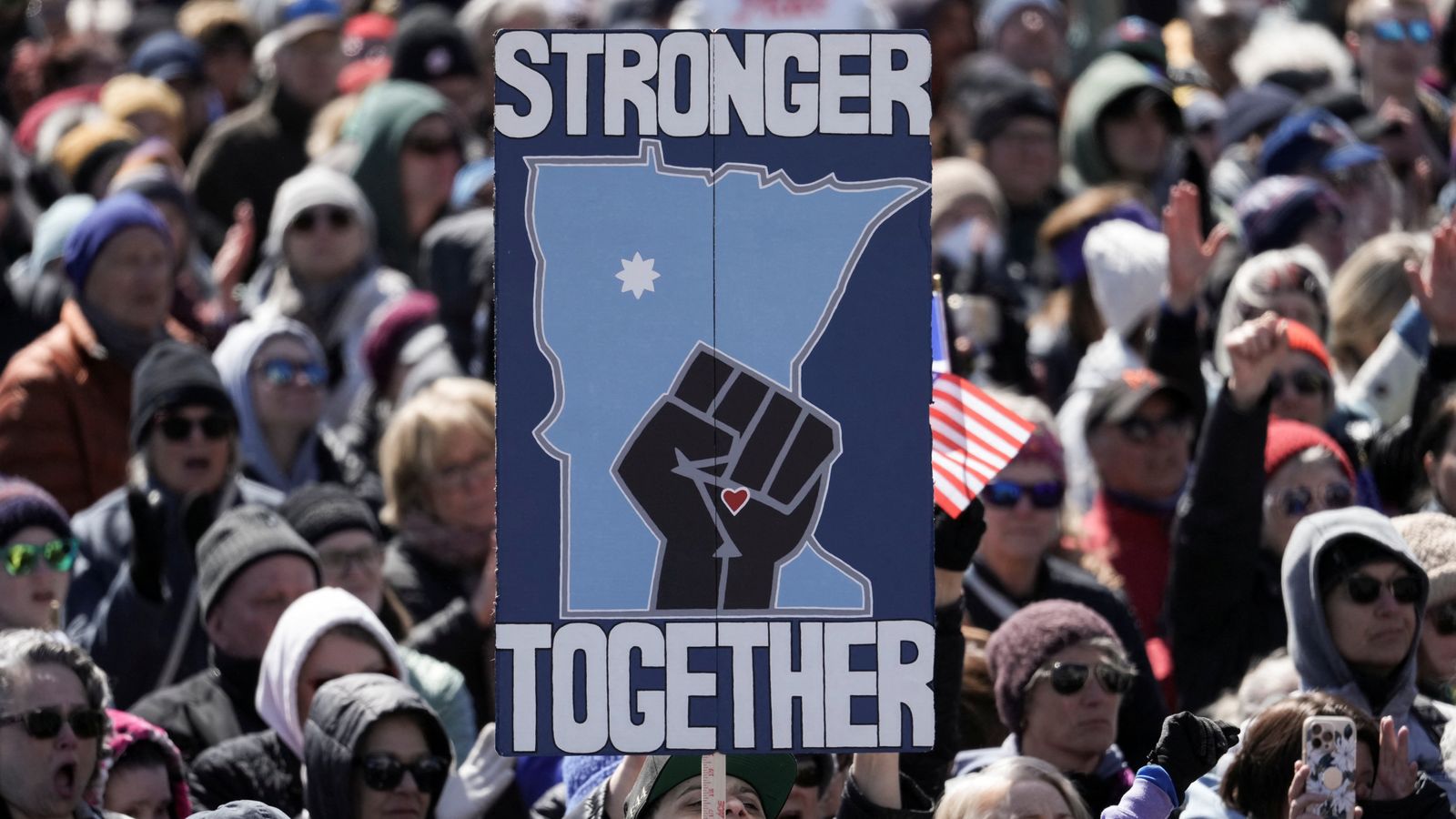 Large crowds attend 'No Kings' rallies against Trump across US | US ...