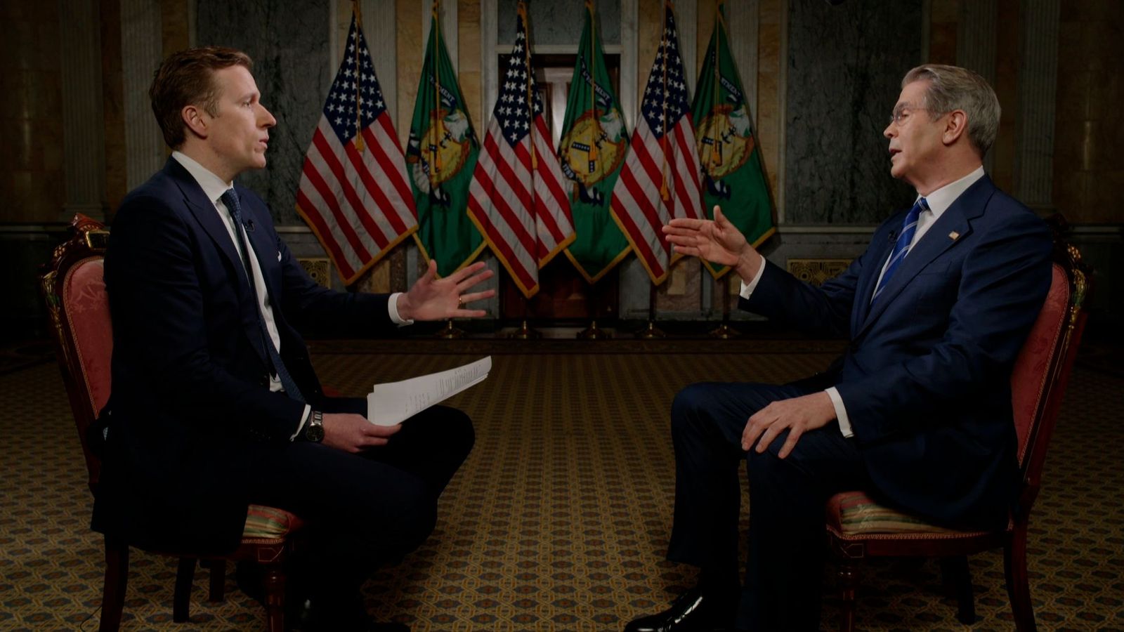 Oil tankers will be escorted through Strait of Hormuz to protect against attacks, treasury secretary tells Sky News