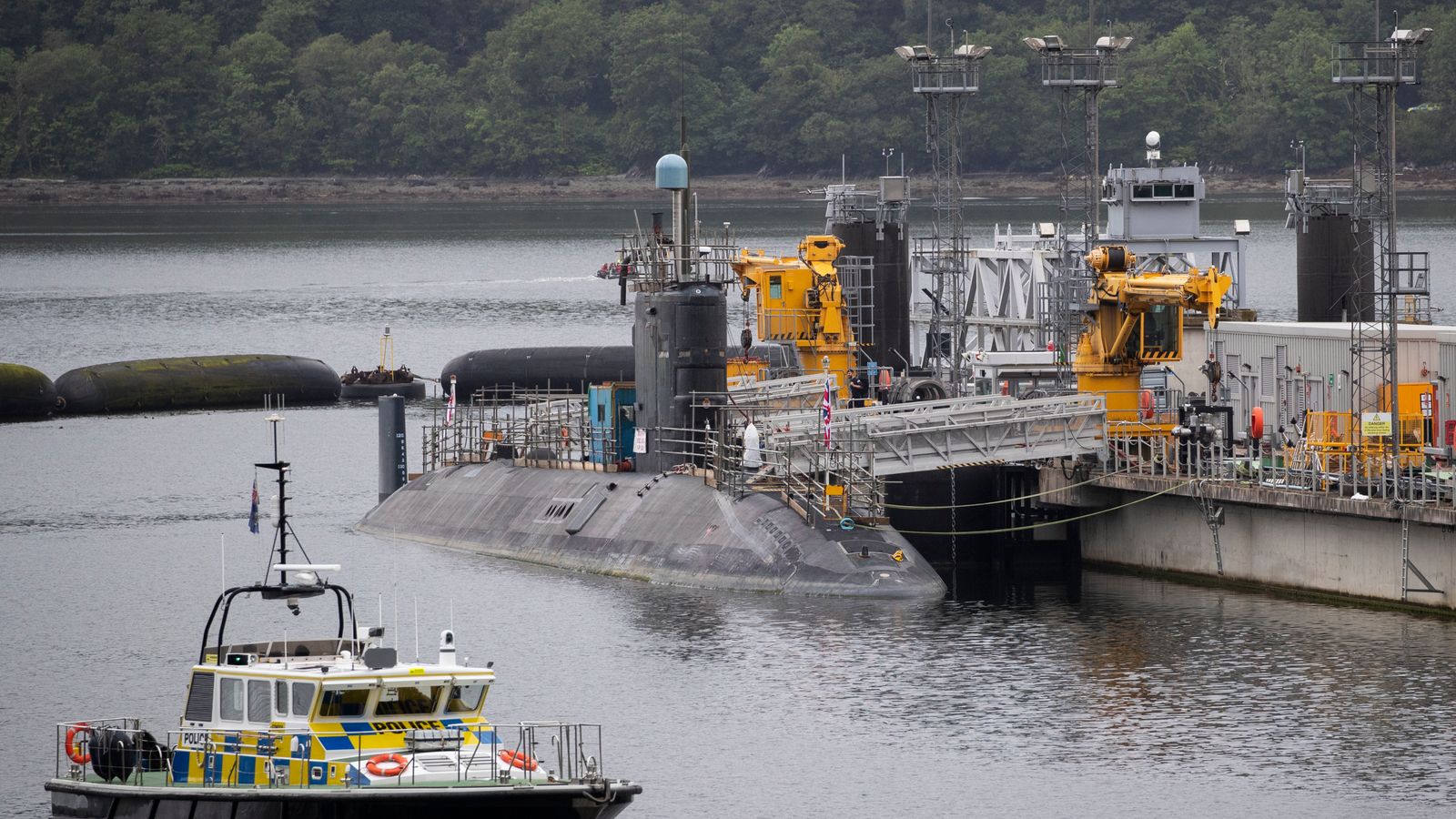 Man and woman arrested after trying to get into Faslane naval base