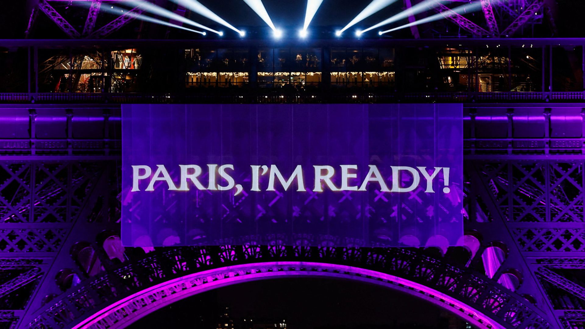 Eiffel Tower lit up to announce Celine Dion's comeback