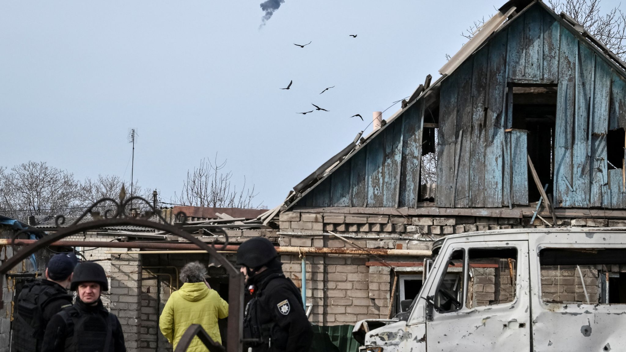 Russian drones kill at least two in Ukraine and cut power to most of a ...