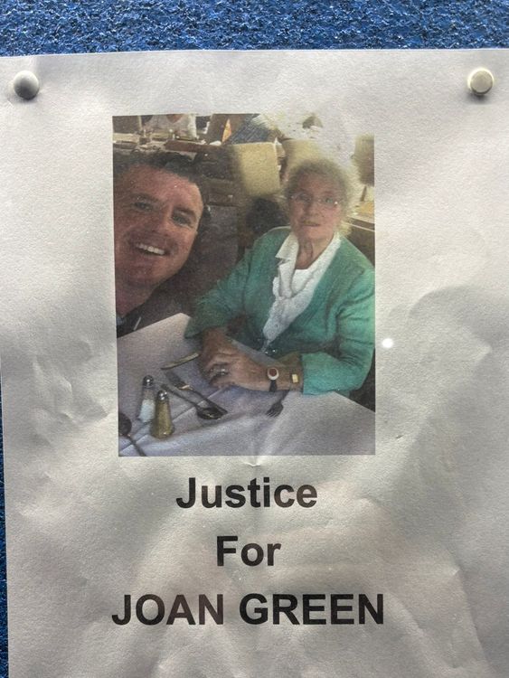 A poster on the noticeboard of Gwinnett's apartment complex