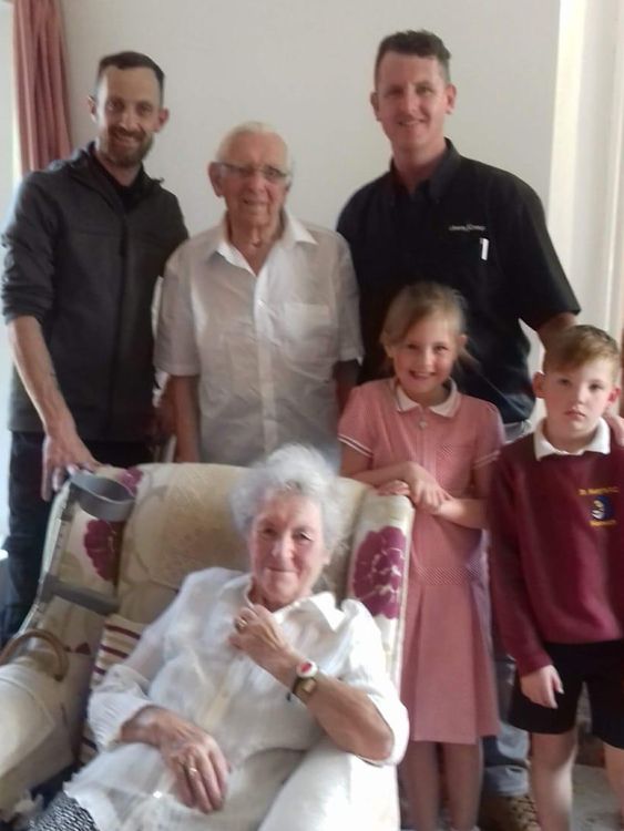 Joan Green with her family