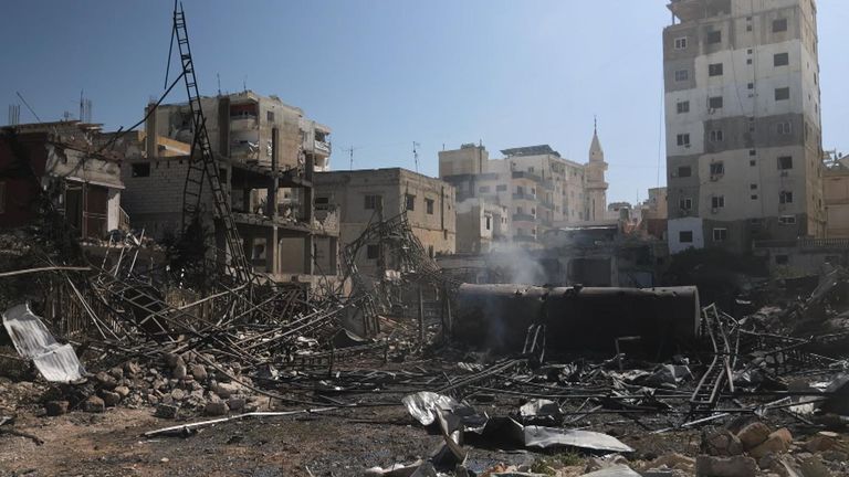 The remains of a power station in Beirut