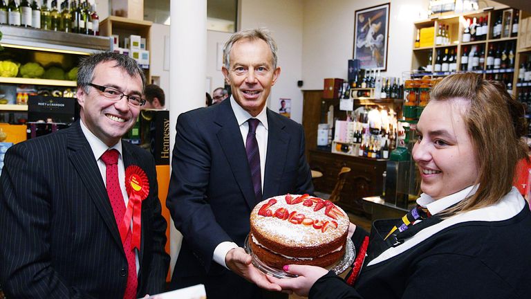 Tony Blair and Phil Woolas in May 2010. Pic: AP