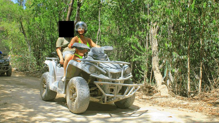 Catherine Wieland, durumunun kötüleştiğini iddia ederken Meksika'da ATV üzerinde fotoğraf çektirdi. Resim: PA