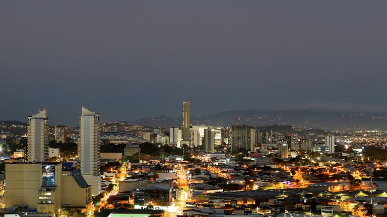 San Jose, the capital of Costa Rica - which has climbed to fourth place. Pic: Associated Press