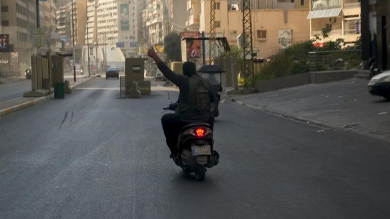Hezbollah militants effectively control this part of Beirut