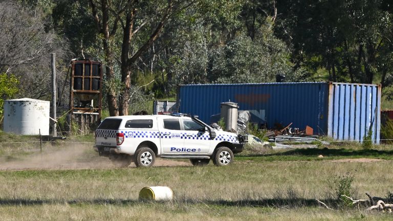 Police at the scene where a suspect was shot dead in Victoria. Pic: AAP/AP