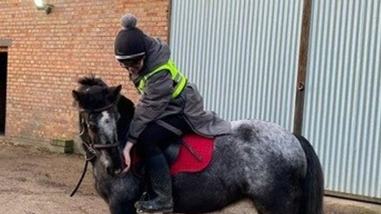 Eden on a horse. Pic: Cambridgeshire Police