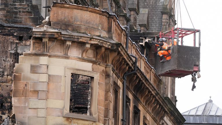 Demolition work is under way. Pic: PA