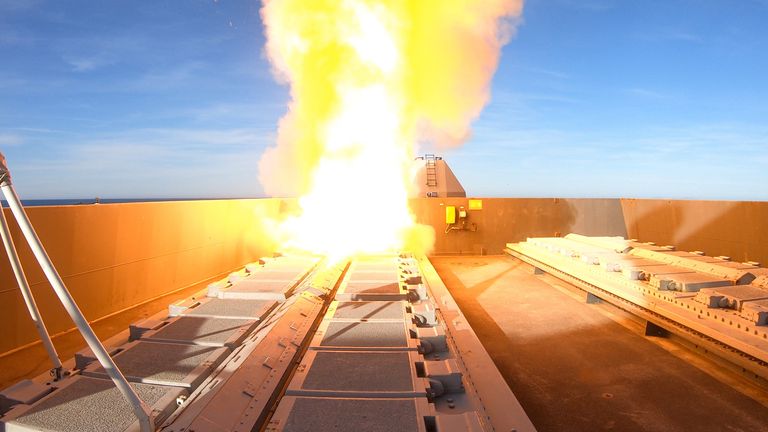 HMS Dragon fires a Sea Viper missile during an exercise last year. Pic: MoD