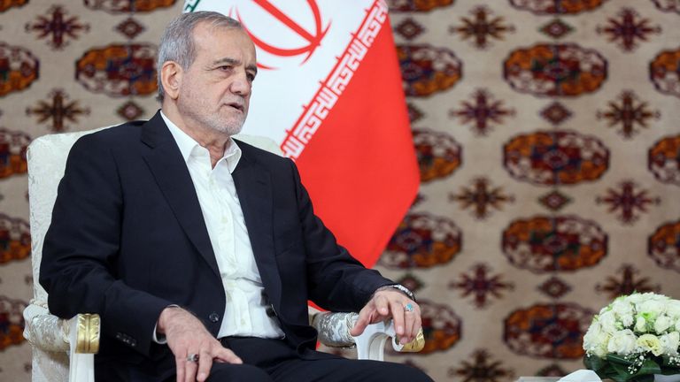 Iranian President Masoud Pezheshkian. Image: Reuters