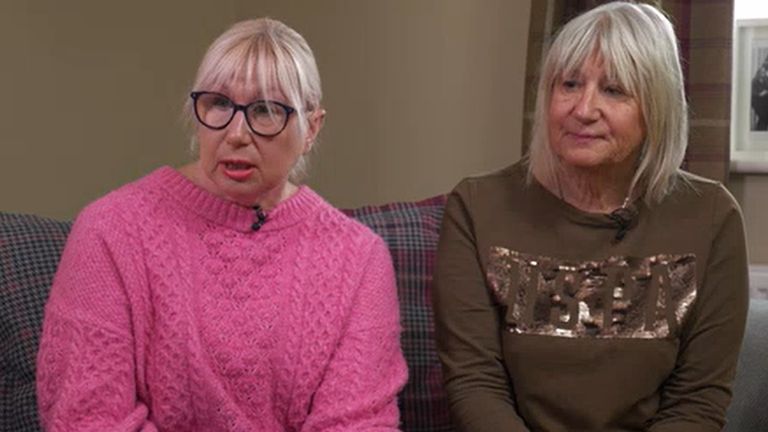 Mr Brackenbury's daughter Jenny (left) and Jean, his widow