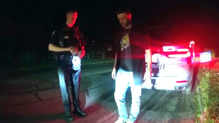 The singer struggled to perform field sobriety tests, requiring him to walk  a straight line and stand on one leg after he was pulled over by police.