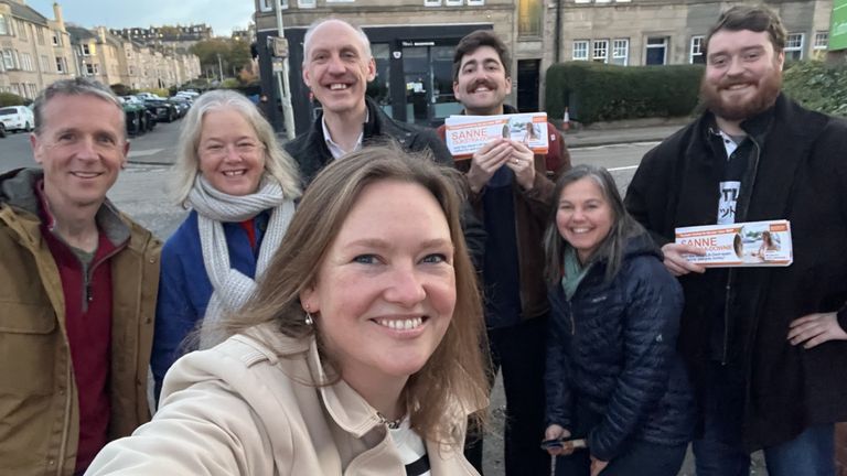 Ms Dijkstra-Downie out on the campaign trail. Pic: Scottish Liberal Democrats
