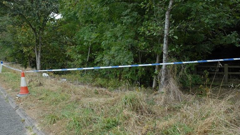 The scene where Ms Hall's body was found. Pic: Avon and Somerset Police