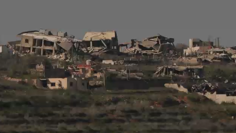 Remnants of previous battles across the border