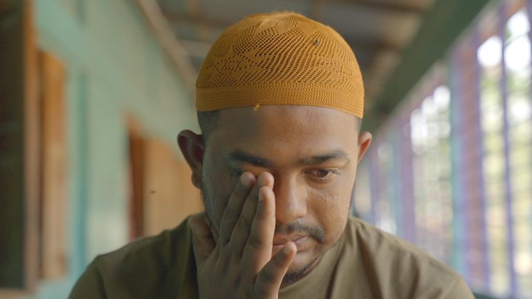 Abdul wiped away tears as he described his father's ordeal