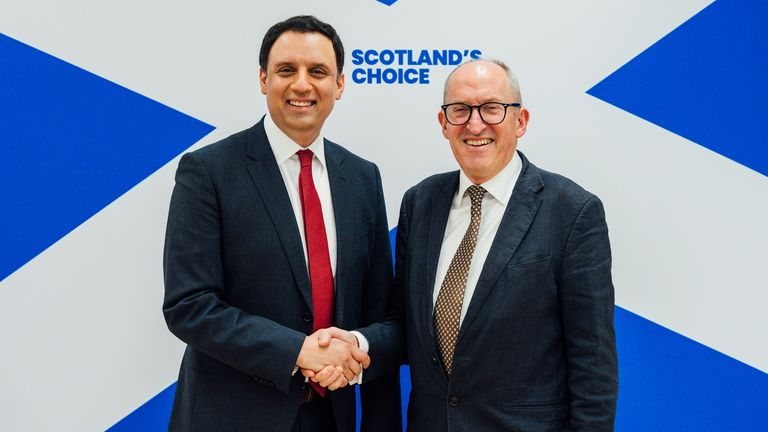 Mr McKirdy with Scottish Labour leader Anas Sarwar. Pic: Scottish Labour