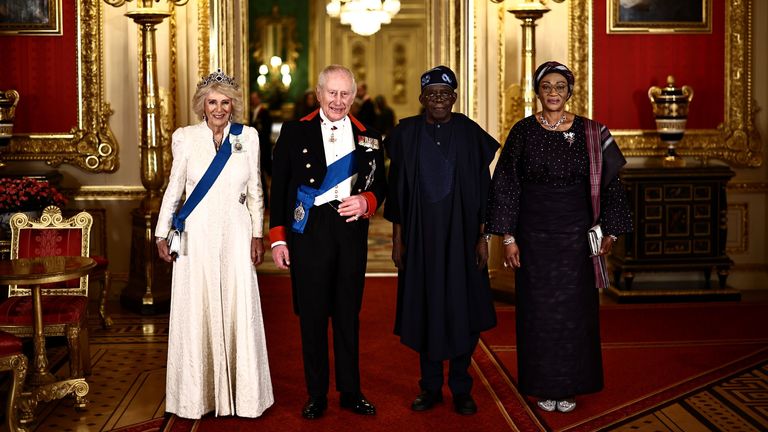 It's the first visit by a Nigerian president for nearly 40 years. Pic: PA