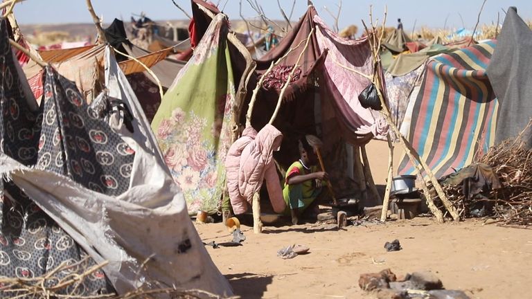 Refugees are living in makeshift tents