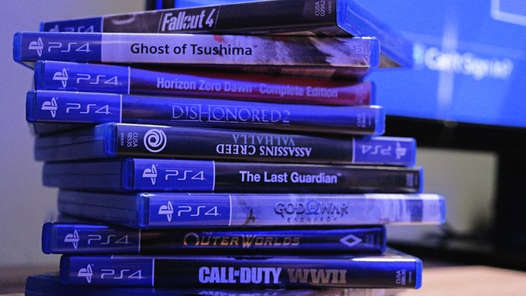 A selection of physical PlayStation games 