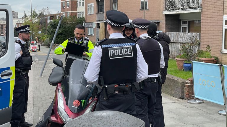 Police at the scene