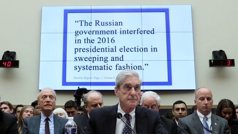 US politicians question Mr Mueller about his investigation into allegations of Russian interference in the 2016 presidential election. File pic: Reuters