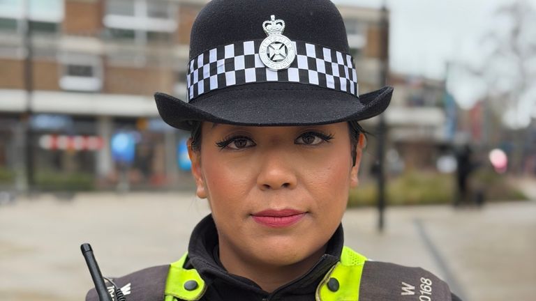 Police Constable Roshni Thapa seems to know the name of every shopkeeper on her beat