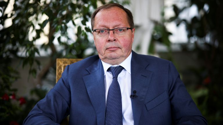 Ambassador of Russia to the United Kingdom Andrei Kelin. Pic: Reuters