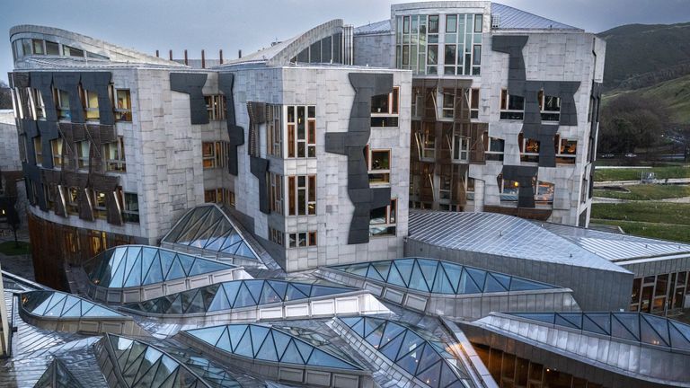 The Scottish parliament building, known as Holyrood, in Edinburgh. Pic: PA