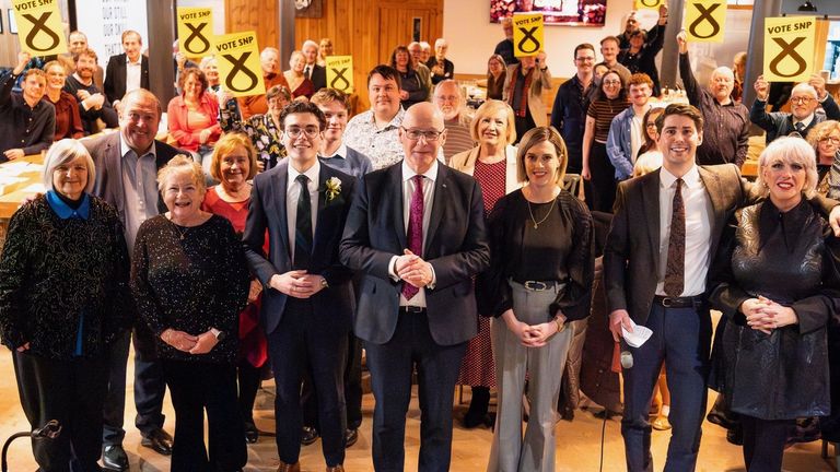 Mr Melville alongside SNP leader and First Minister John Swinney. Pic: SNP