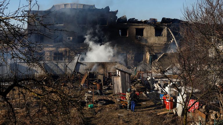 Smoke rises in the brewery. Image: Reuters