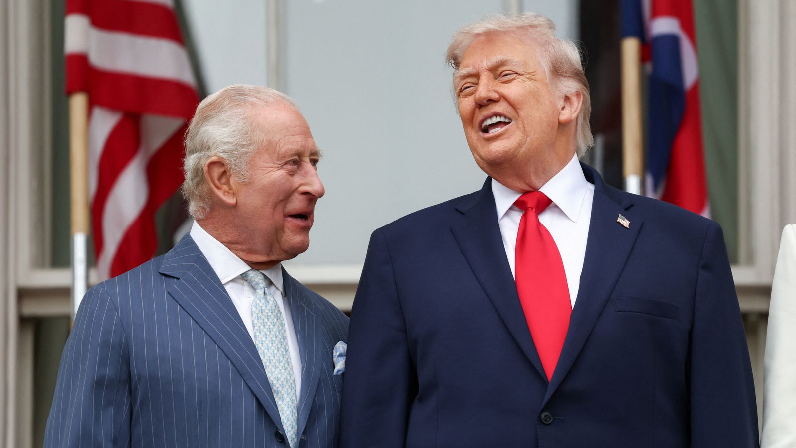 the king and donald trump at the white house
