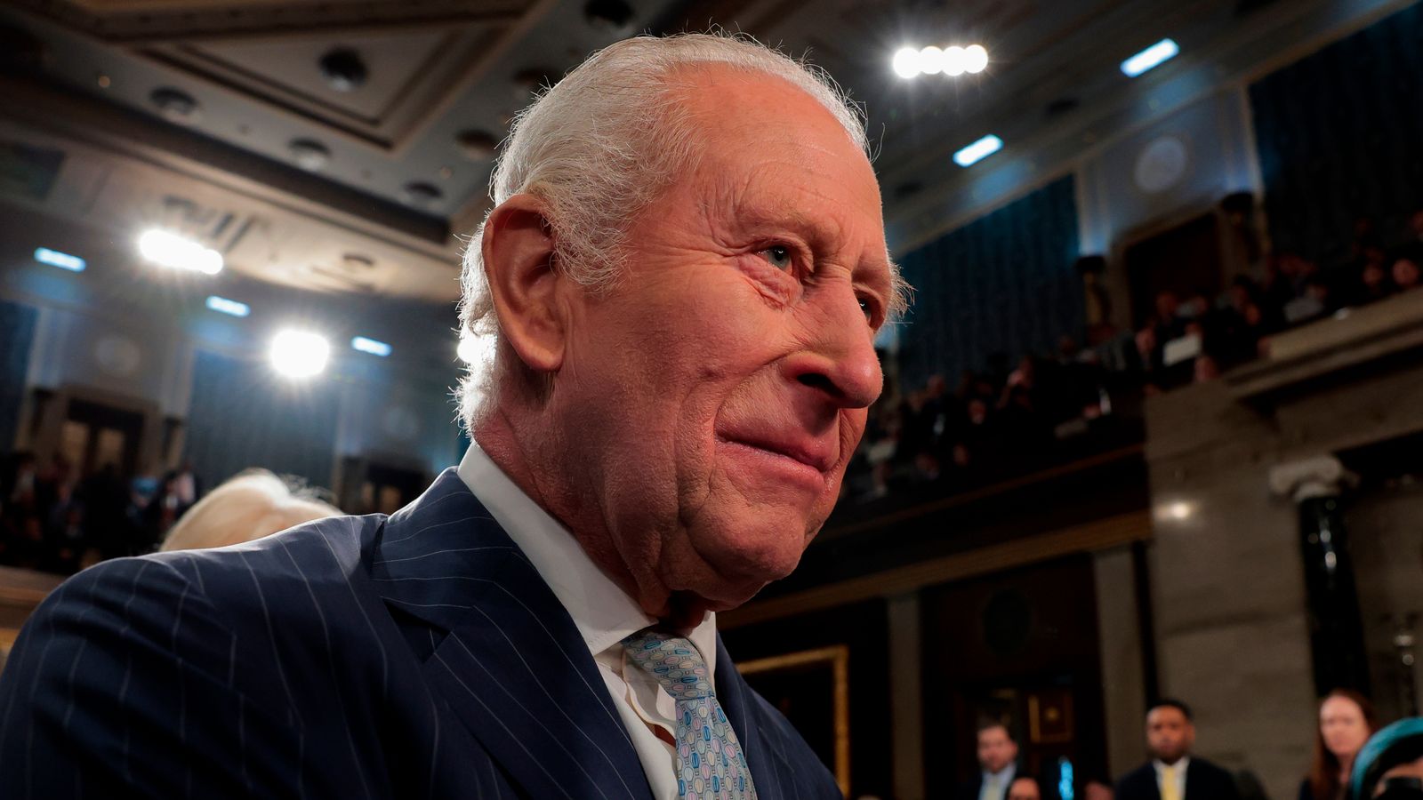 close up shot of the king in congress