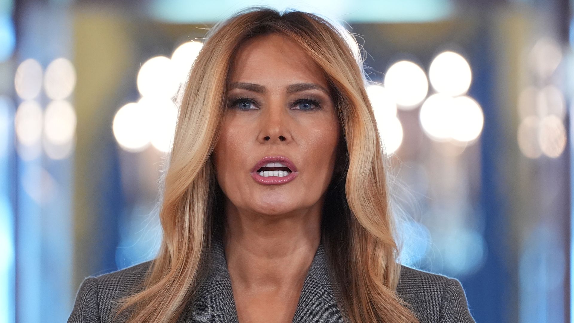 Melania Trump appears in surprise live video from White House to address Epstein relationship 'lies'