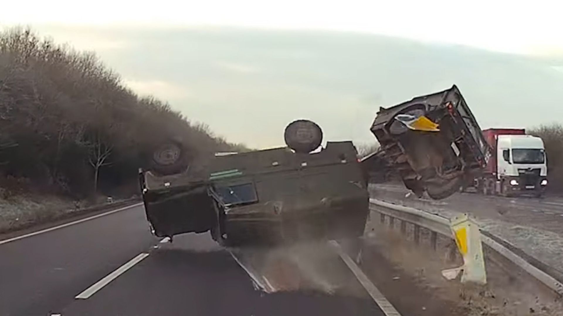 Ban for driver after 'completely avoidable' crash sent military vehicle flying