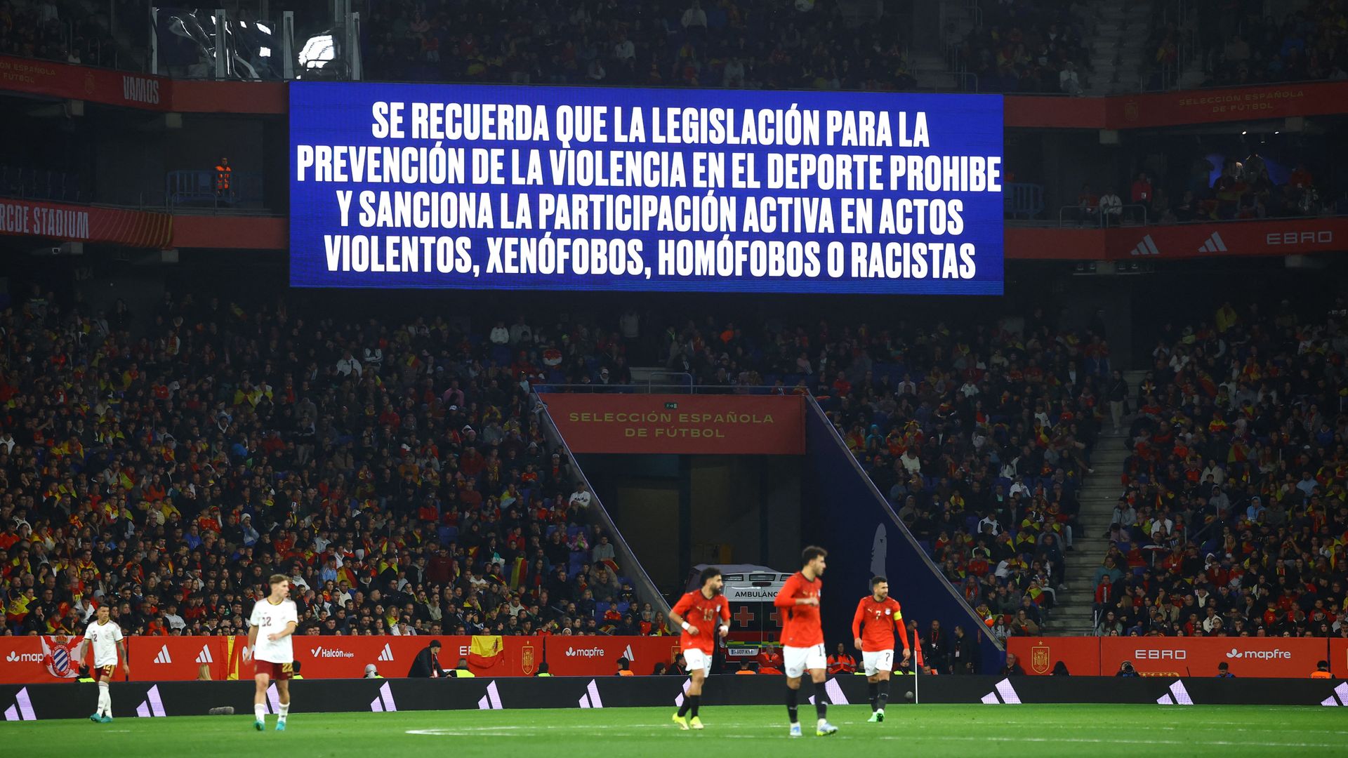 Racist chants at Spain-Egypt friendly 'shame us as a society', say officials